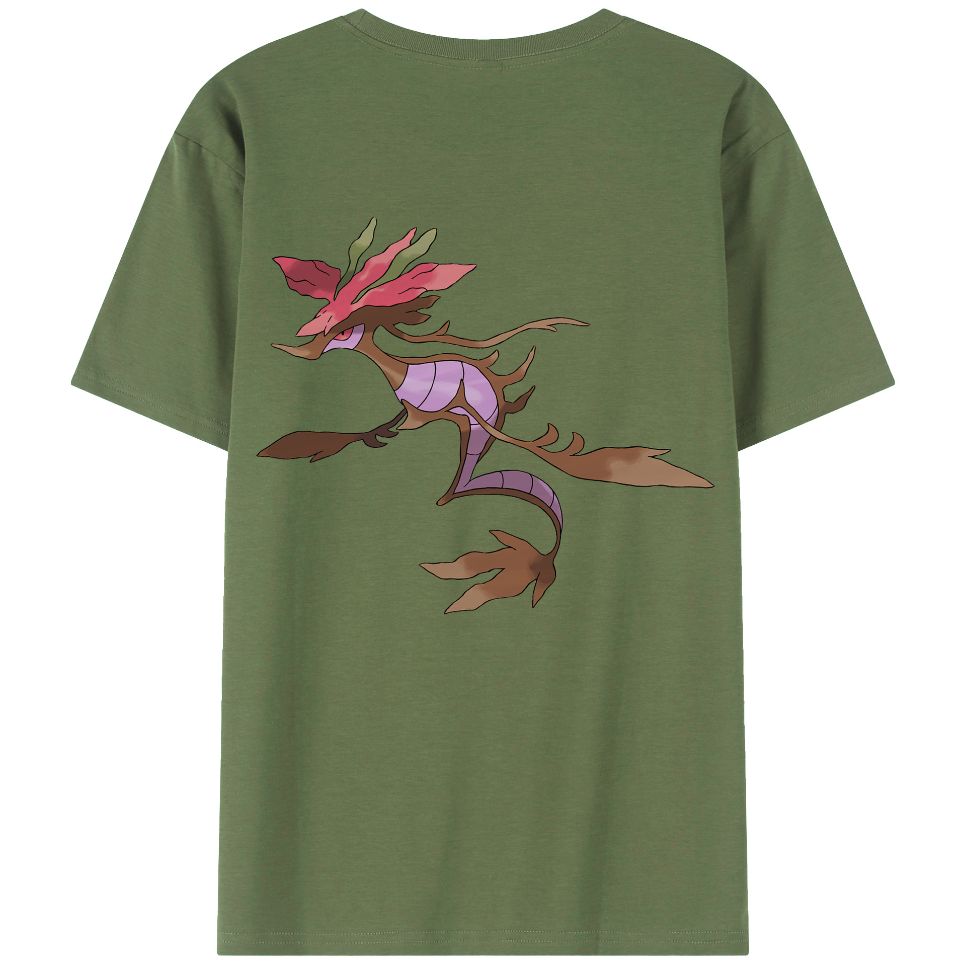 （画像用） ポケットモンスター Pokémon 綿100％ メンズ半袖Tシャツ（バックプリント） 通気性